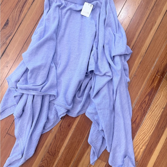 NWT Free People Indigo Sweater Skirt in Heavenly Lavender Asymmetrical XS - Picture 3 of 3